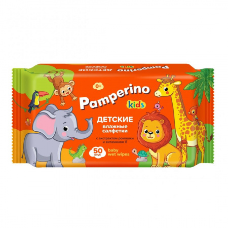 Pamperino Kids №50 Влажные салфетки детские с ромашкой и витамином Е GM 72786