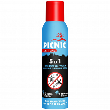 Picnic Extreme 5в1 Аэрозоль от комаров maximum в а/у 150мл. жб