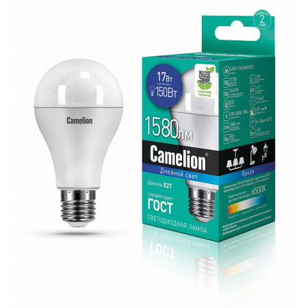 Camelion Эл.лампа светодиодная LED17-А65/865/E27 (17Вт 220В)