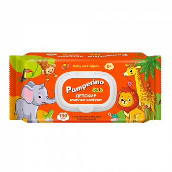 Pamperino Kids №130 Влажные салфетки детские с ромашкой и витамином Е с пласт.клапаном 72954