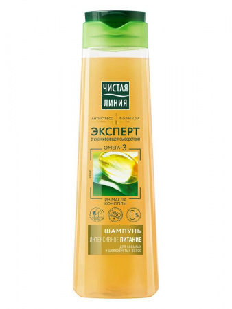 Чистая линия Шампунь Интенсив Питание Эксперт Омега-3 400мл /12