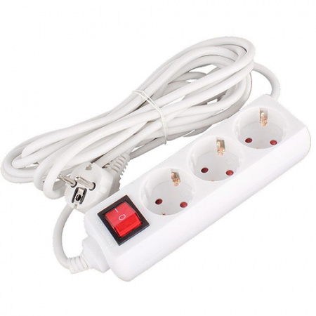 Volsten Эл.Удлинитель P16-010 Si 3x3 (3м,6А,1300Вт,ШВВП) 1шт.