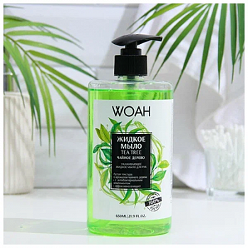 Жидкое мыло для рук "WOAH" с антибактериальными компонентами 650 мл