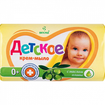 ВЕСНА Мыло туалетное твердое Детское "С маслом оливы" 90 г, ном.6102