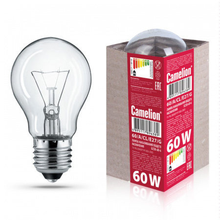 Camelion Эл.лампа накаливания 60/A/CL/E27/G