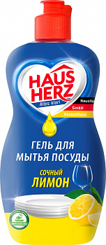 Haus Herz средство для мытья посуды "Сочный лимон " 450мл/12 /0347