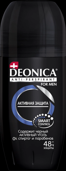 DEONICA FOR MEN Антиперспирант Активная защита 50 мл (ролик) со стикером