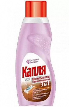 Капля Жидкое моющее средство для мытья полов Дом и офис "Цветочная фантазия" 500гр. 9056