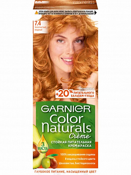 GARNIER COLOR NATURALS Краска для волос 07.4 "Золотисто-медный"
