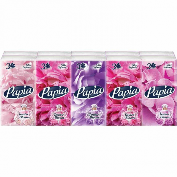 PAPIA Платочки носовые АРОМА 3сл 10*10*24