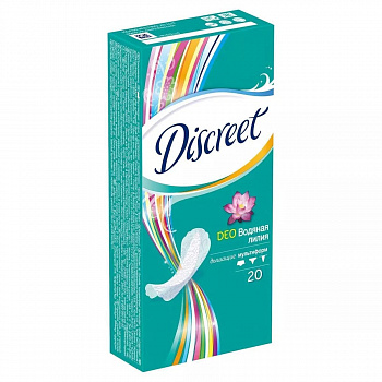 DISCREET ALL DAYS DEO Женские гигиенические прокладки "Водная лилия" ежедневные 20шт 83740668/754