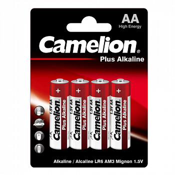 Camelion Батарейка LR 6 Plus Alkaline BL-4 1.5B (AA) 4шт *12 /7370