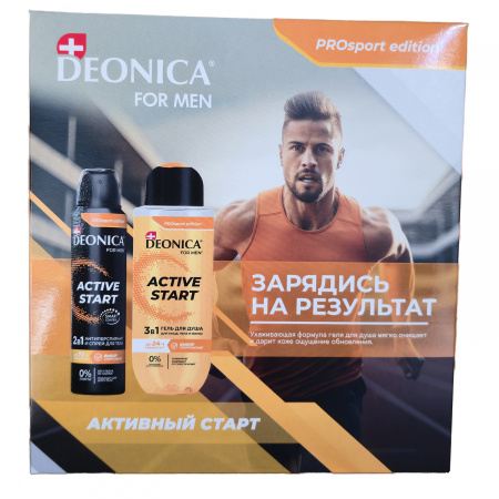 DEONICA Подарочный набор FOR MEN ProSport (гель для душа + АТ спрей)