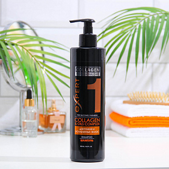 Шампунь-уход для волос "PROFESSIONAL CARE"  "Объем и блеск" COLLAGEN 500мл