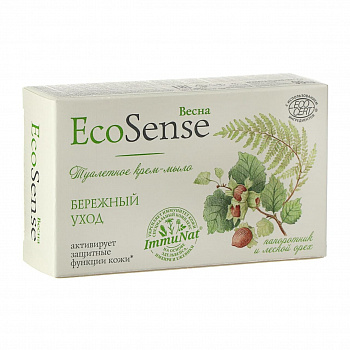 ВЕСНА Мыло туалетное твердое Ecosense "Папоротник и лесной орех" 90г. ном.6151