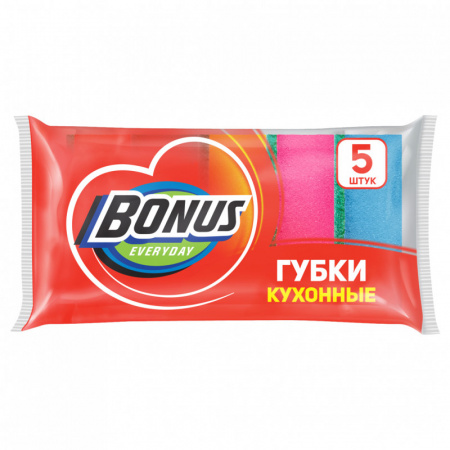 BONUS Губки кухонные 5шт