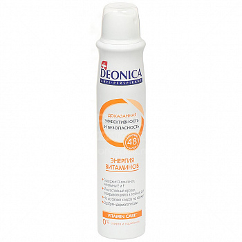 DEONICA Антиперспирант спрей "Энергия витаминов", 200мл/6   /11-440
